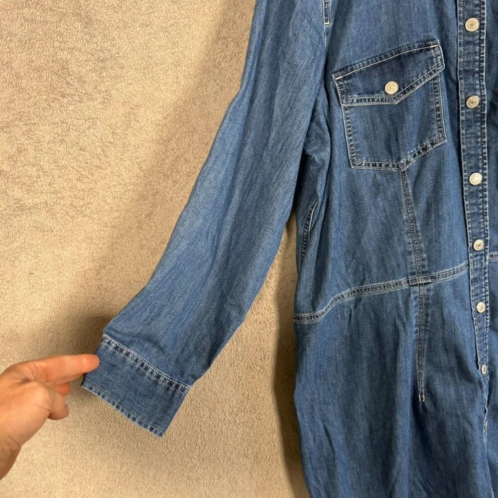 Levis Womens Snap Front Denim Ellie Shirt Dress Size 2X Western Country Y2K‎ 90s - Picture 2 of 8